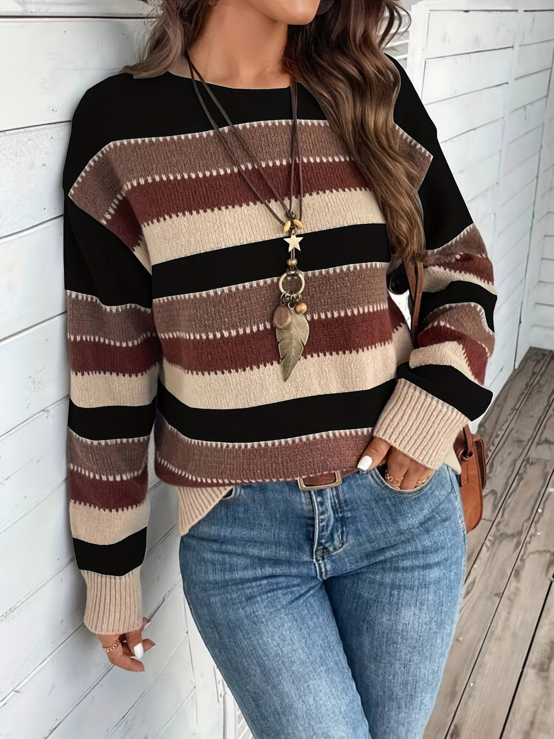 Fadina – Langärmeliger Strickpullover