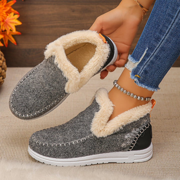 Aleeza - Lässige Haus Schuhe Mit Fleece Futter