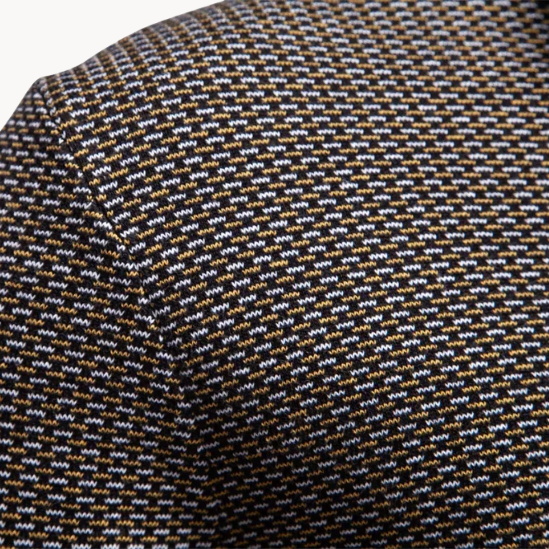 Limman – Pullover Aus Jacquard-Strick Mit Halbem Reißverschluss