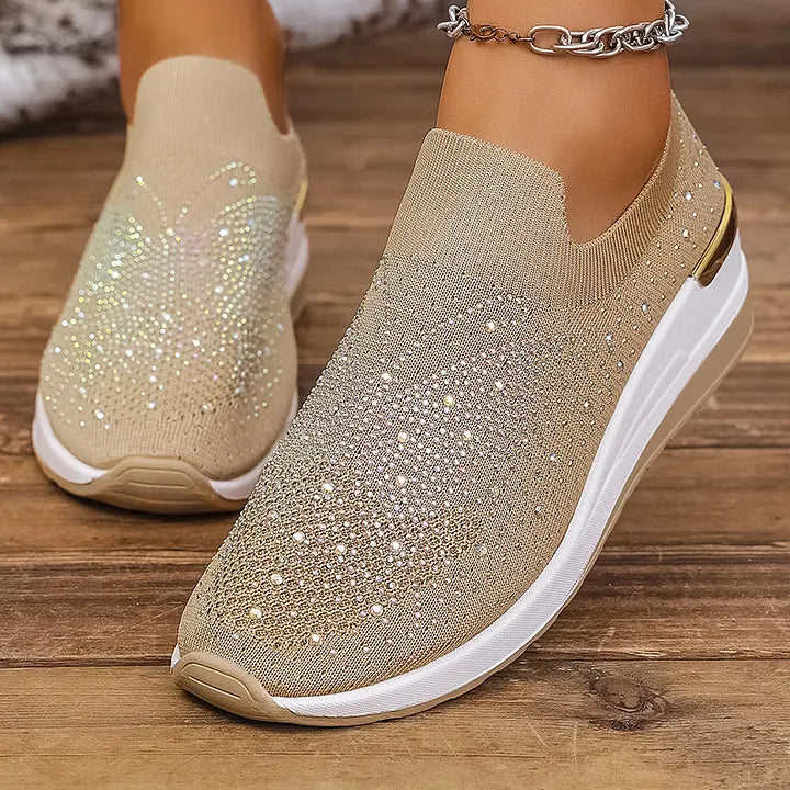 Josia - Slip-on Sneaker Mit Schmetterlingsmuster Aus Strasssteinen