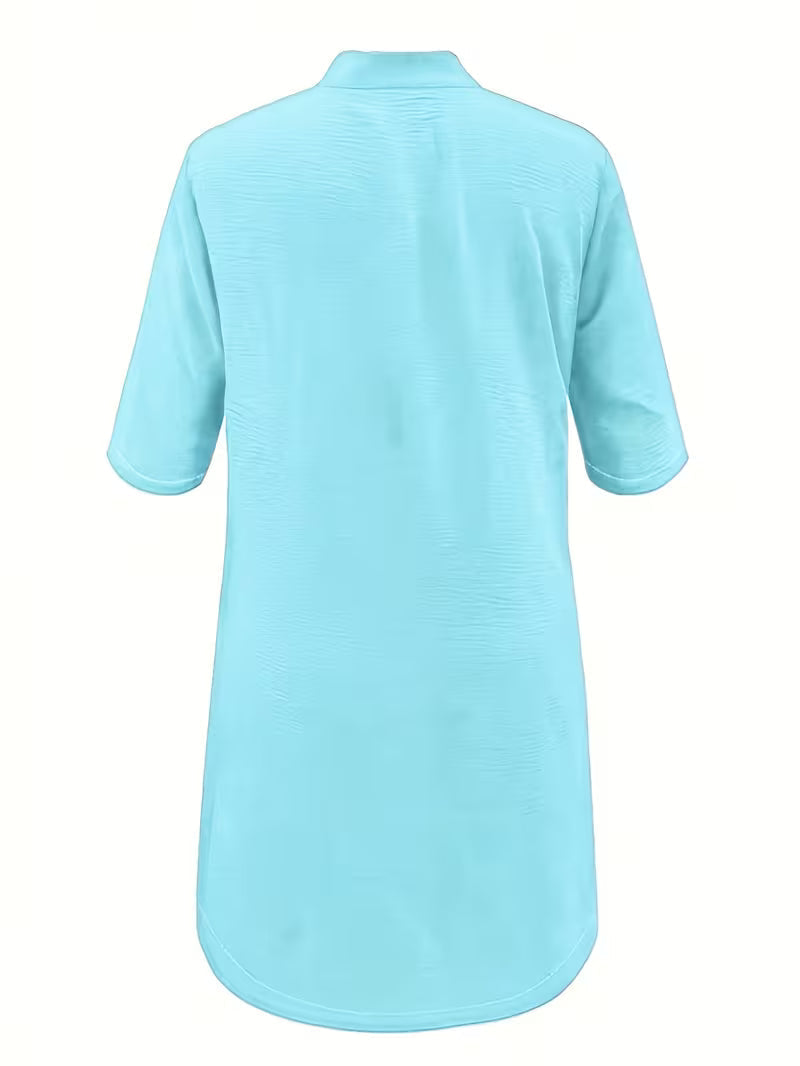 Keiniza – Kurzarm-Hemd Kleid