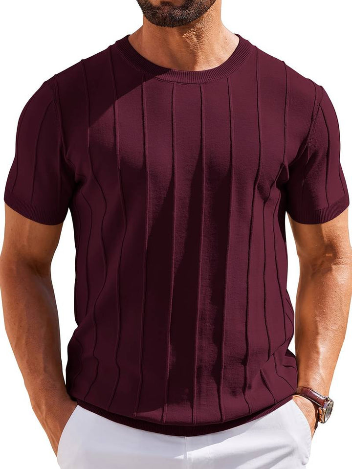 Sang - Sommer-t-shirt Aus Strick Mit Rundhalsausschnitt