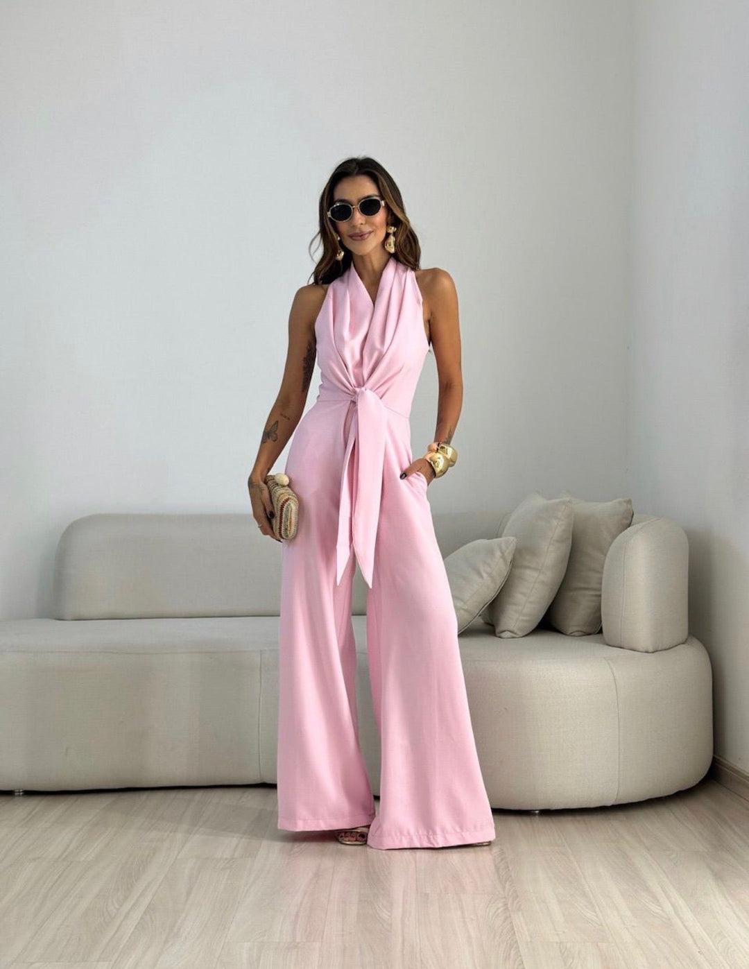 Shabrina - Ärmelloser Overall Mit Weitem Bein