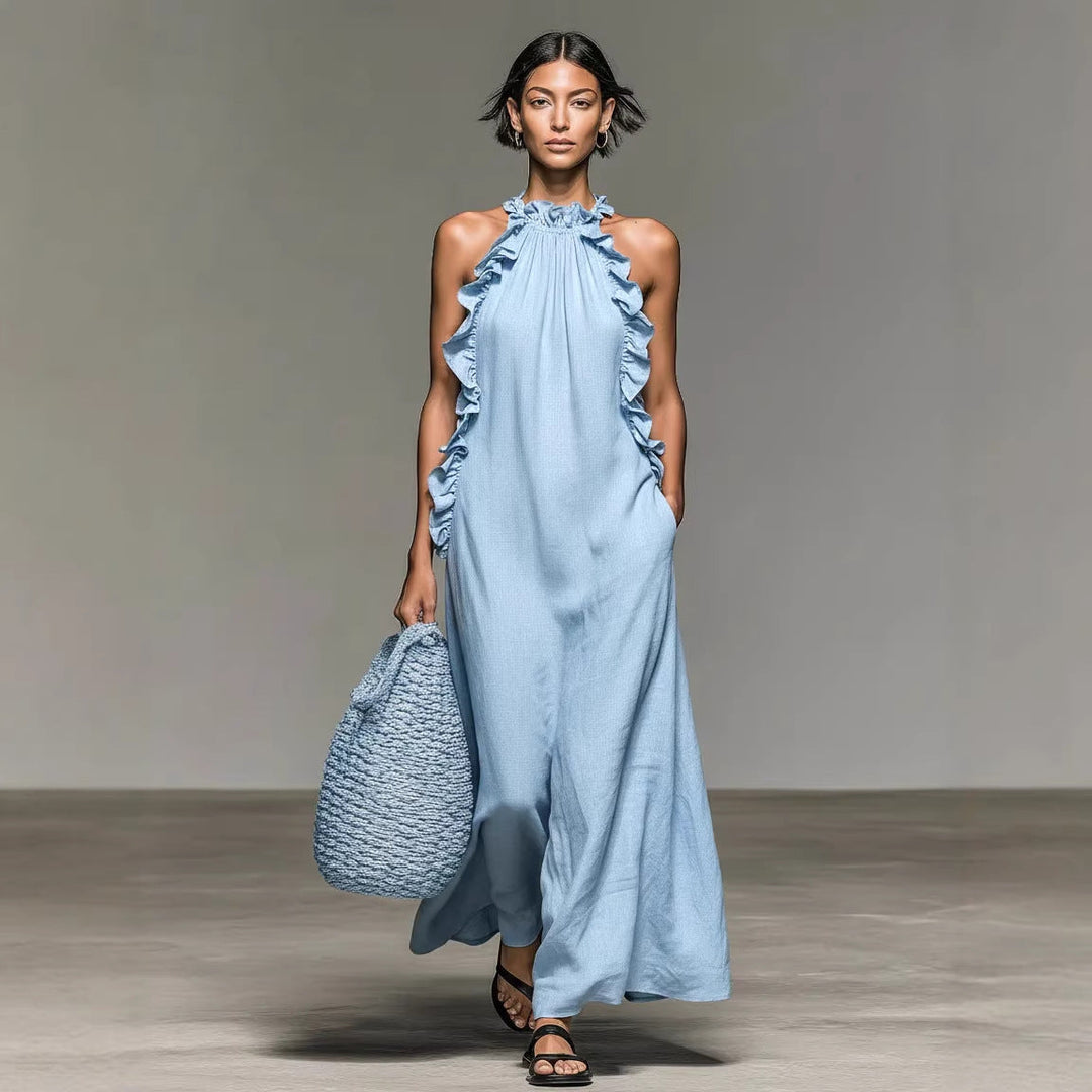 Vasara - Maxikleid Im Boho Stil Mit Rüschen
