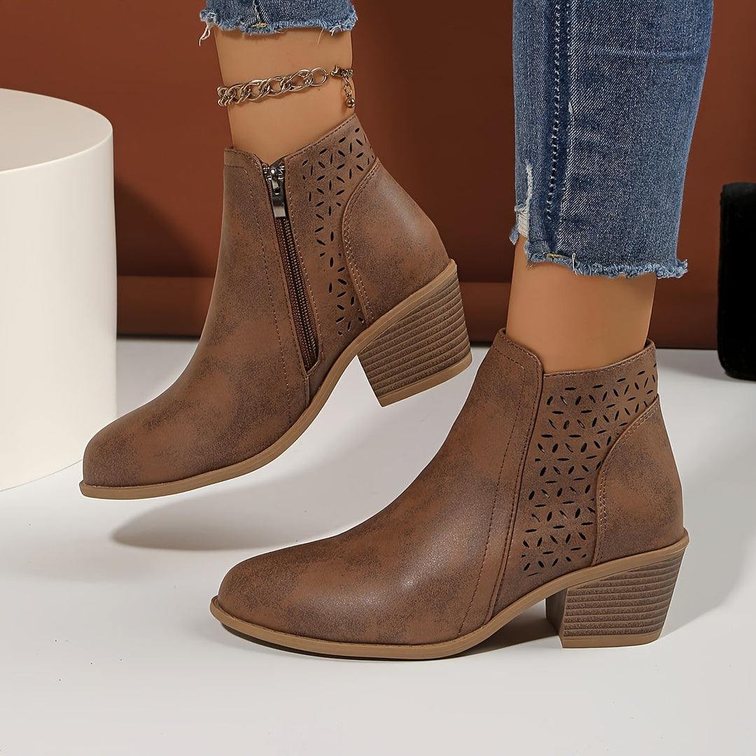 Fredrika – Atmungsaktive Stiefeletten Mit Reißverschluss