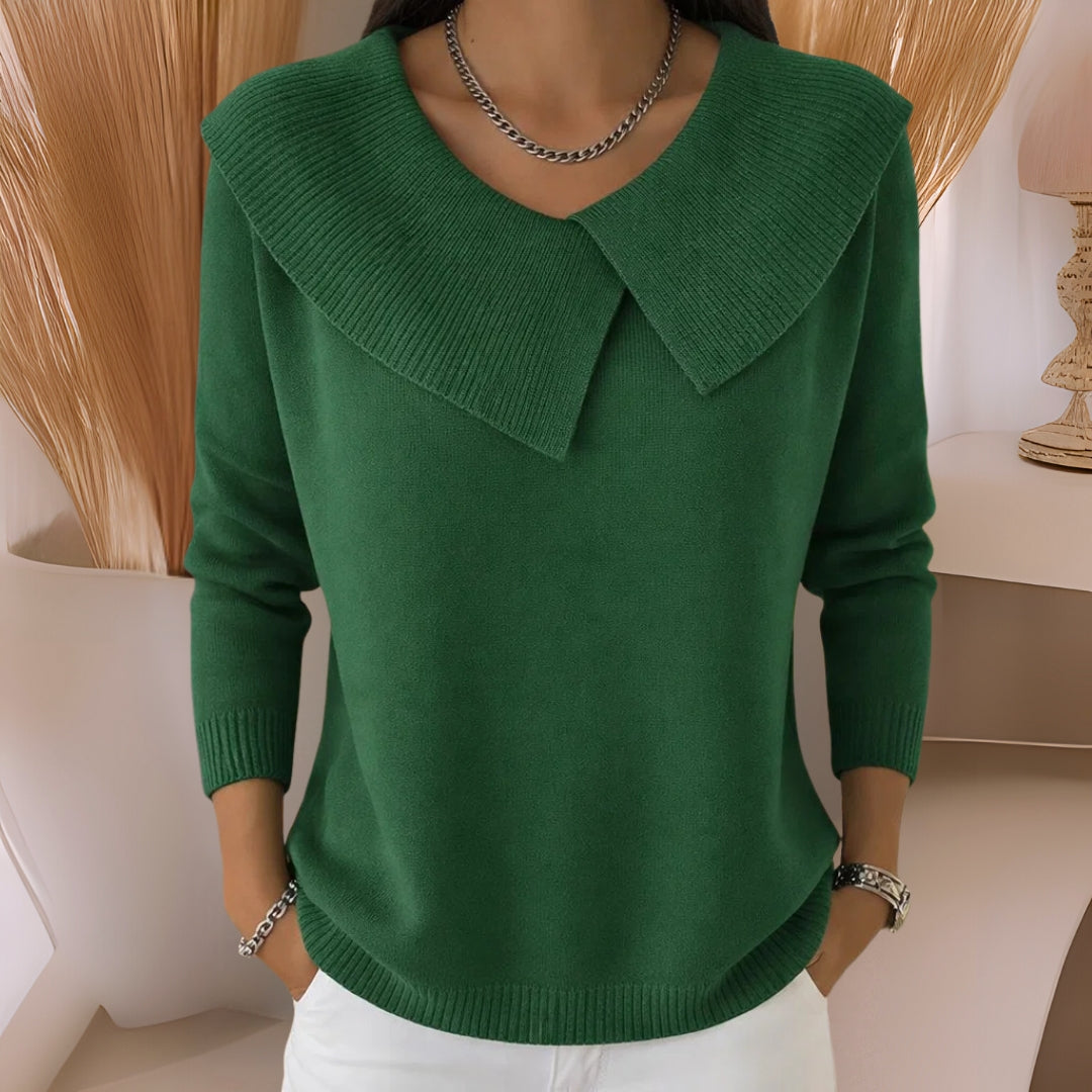 Yamina - Gemütlicher Pullover Mit Kragen