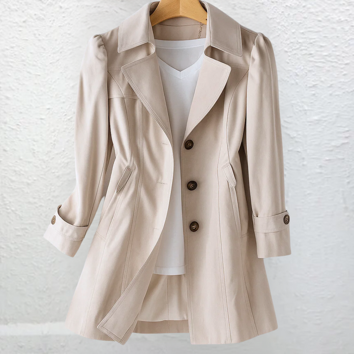 Ellice - Langärmeliger Trenchcoat Mit Knöpfen
