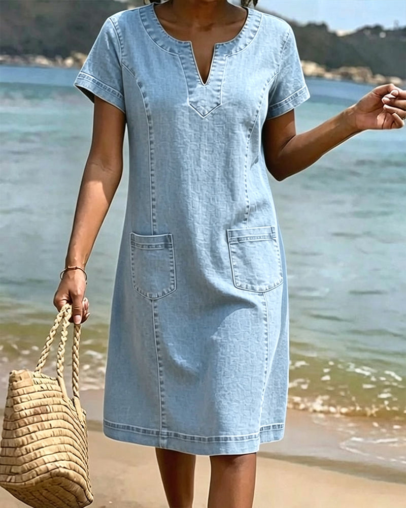 Kailee - Kurzarmkleid mit Taschen