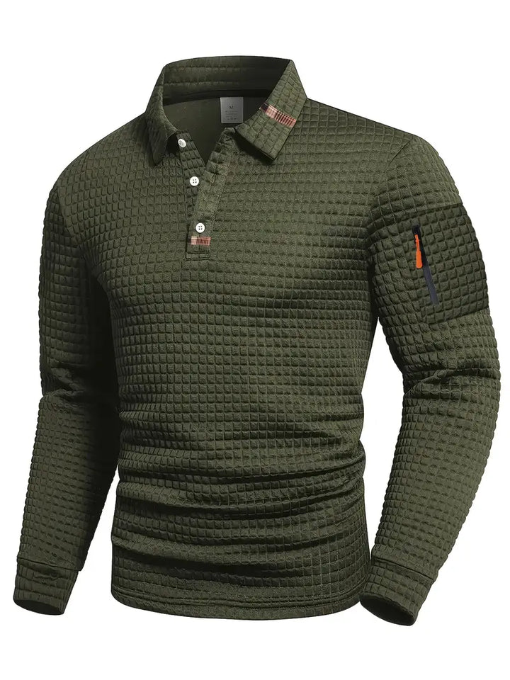 Ephraim – Strukturiertes Poloshirt Mit Ärmeltasche