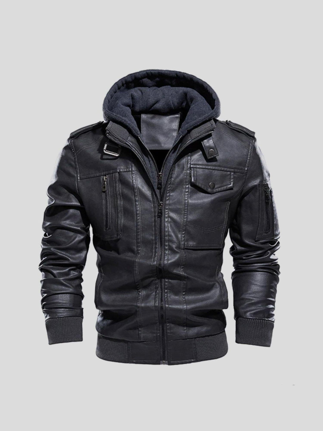 Edem – Lederjacke Mit Reißverschlusstaschen