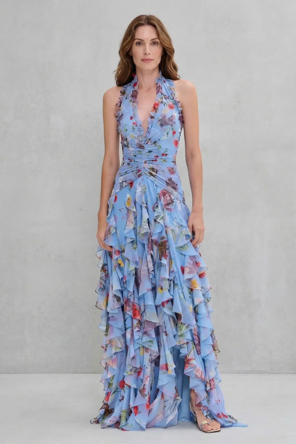 Eliora – Maxikleid Mit Neckholder Und Blumenmuster