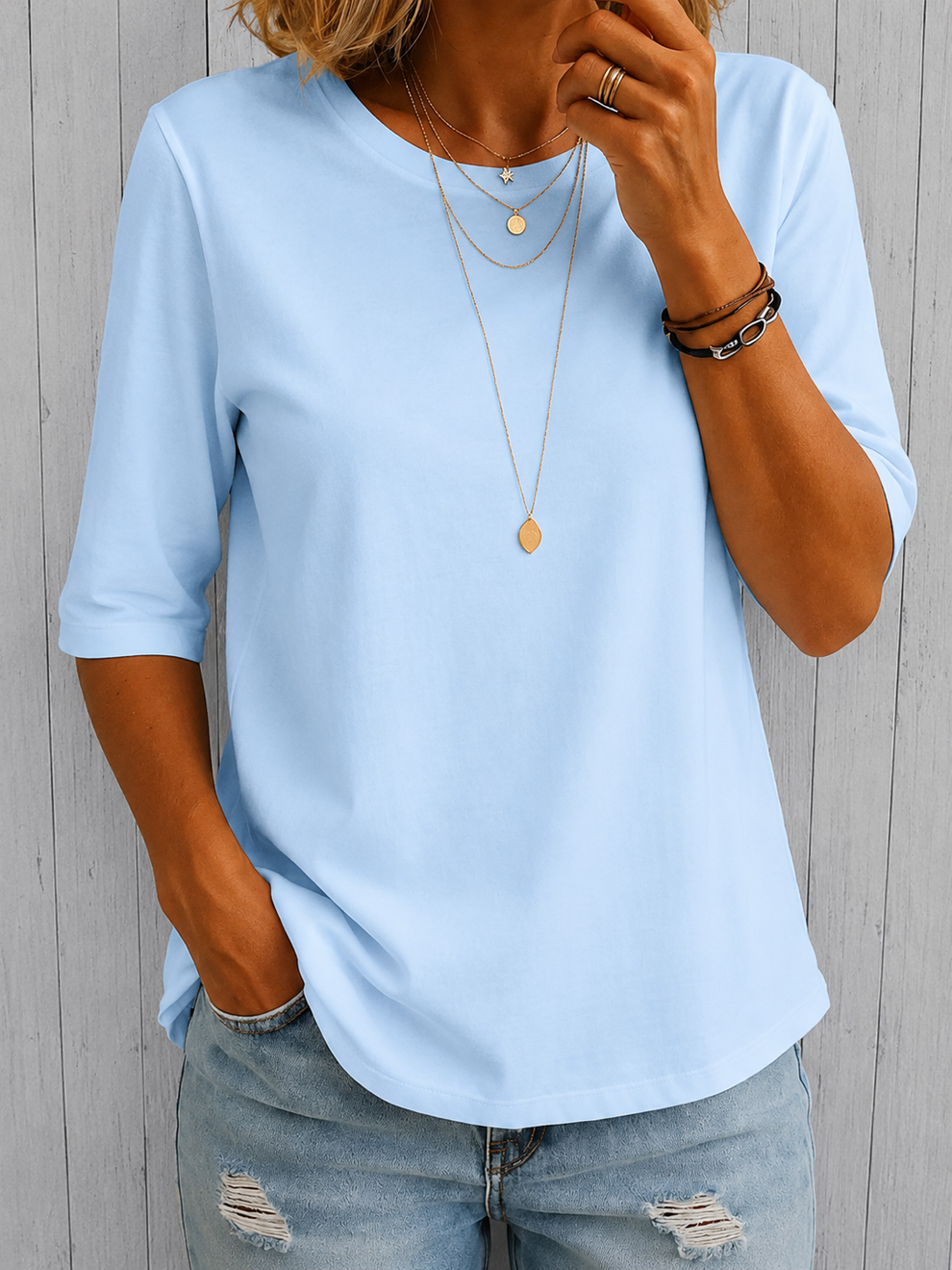 Beela - Bequemes T-shirt MIT Rundhalsausschnitt