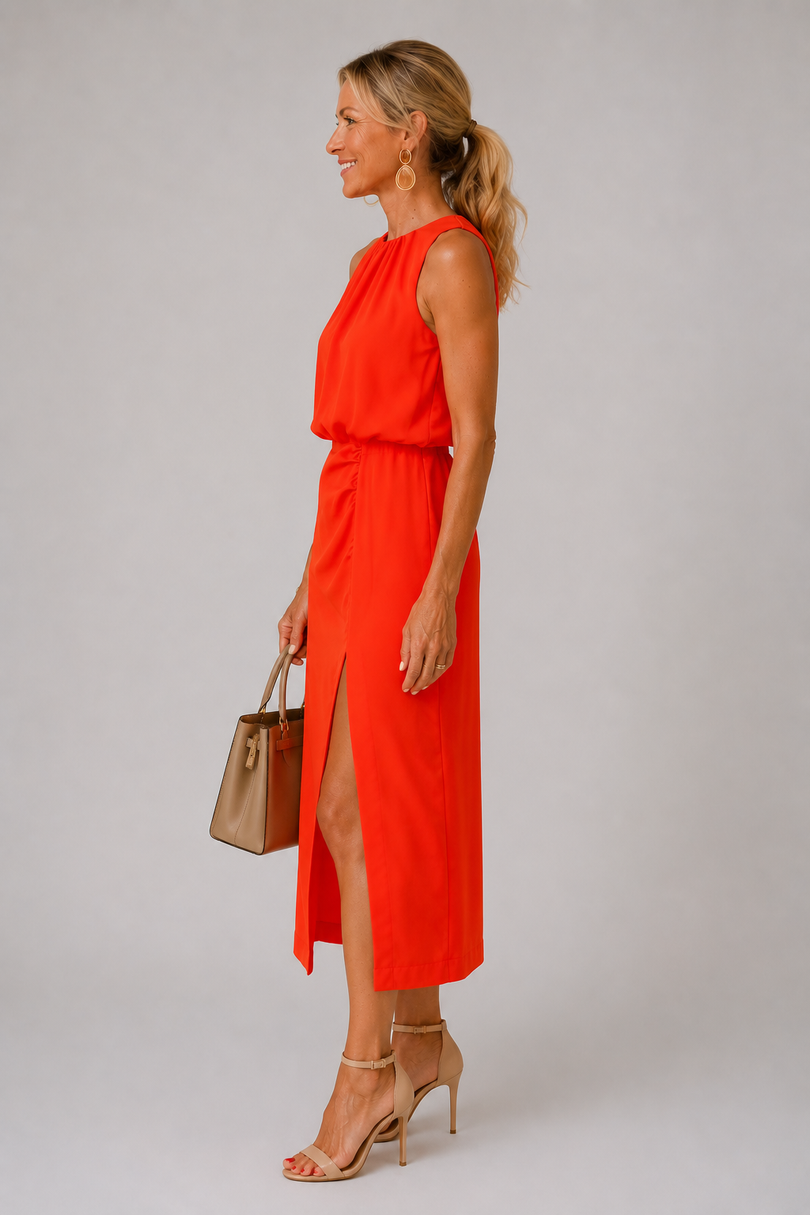 Antoinette – Middi Kleid Mit Seitenschlitz