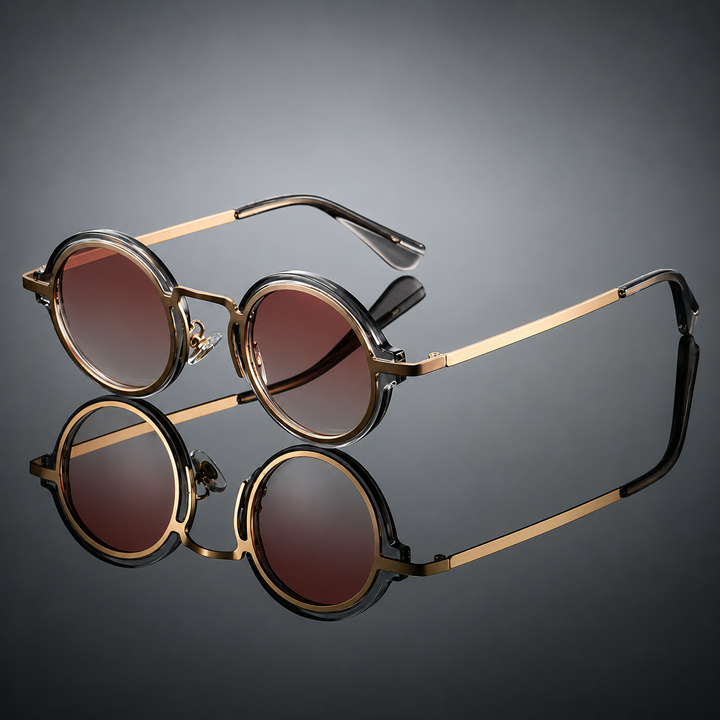 OrbitShade – Sonnenbrille Mit Rundem Retro-Metallrahmen