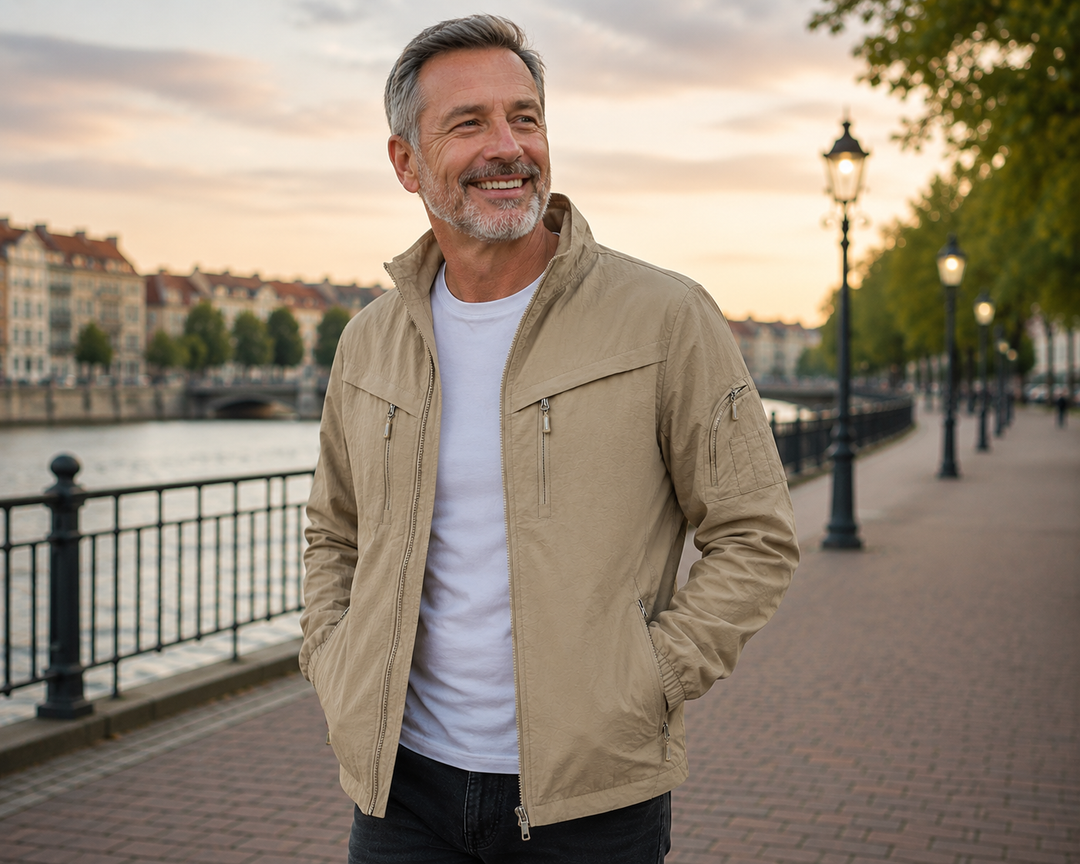 Tymas – Jacke Mit Stehkragen Und Reißverschlusstasche
