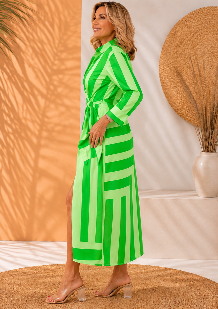 Olivera - Elegantes Maxikleid Mit Bindeband