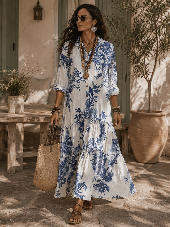 Shiza – Bauchbedeckendes Kleid Mit Knöpfen