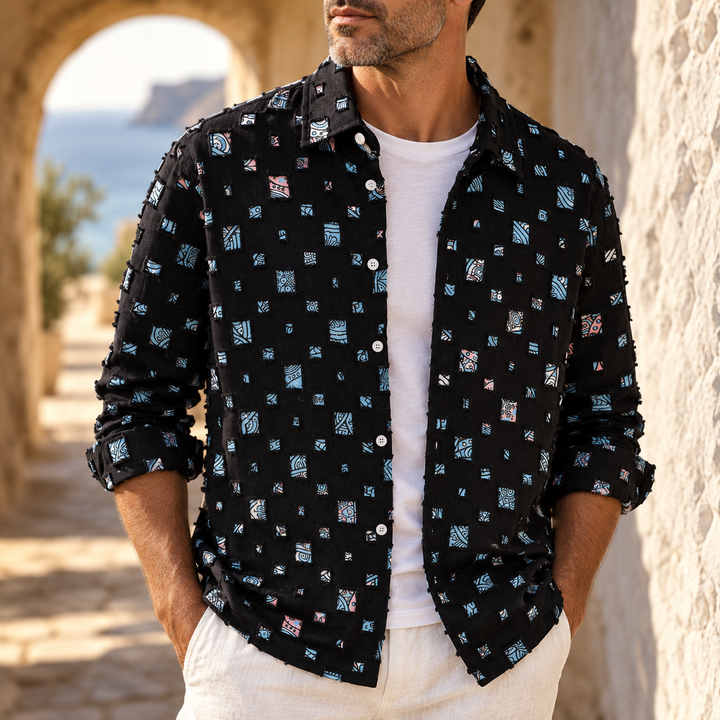 Lipsey – Langärmliges Hemd mit Knopfleiste Und Strukturiertem Karomuster