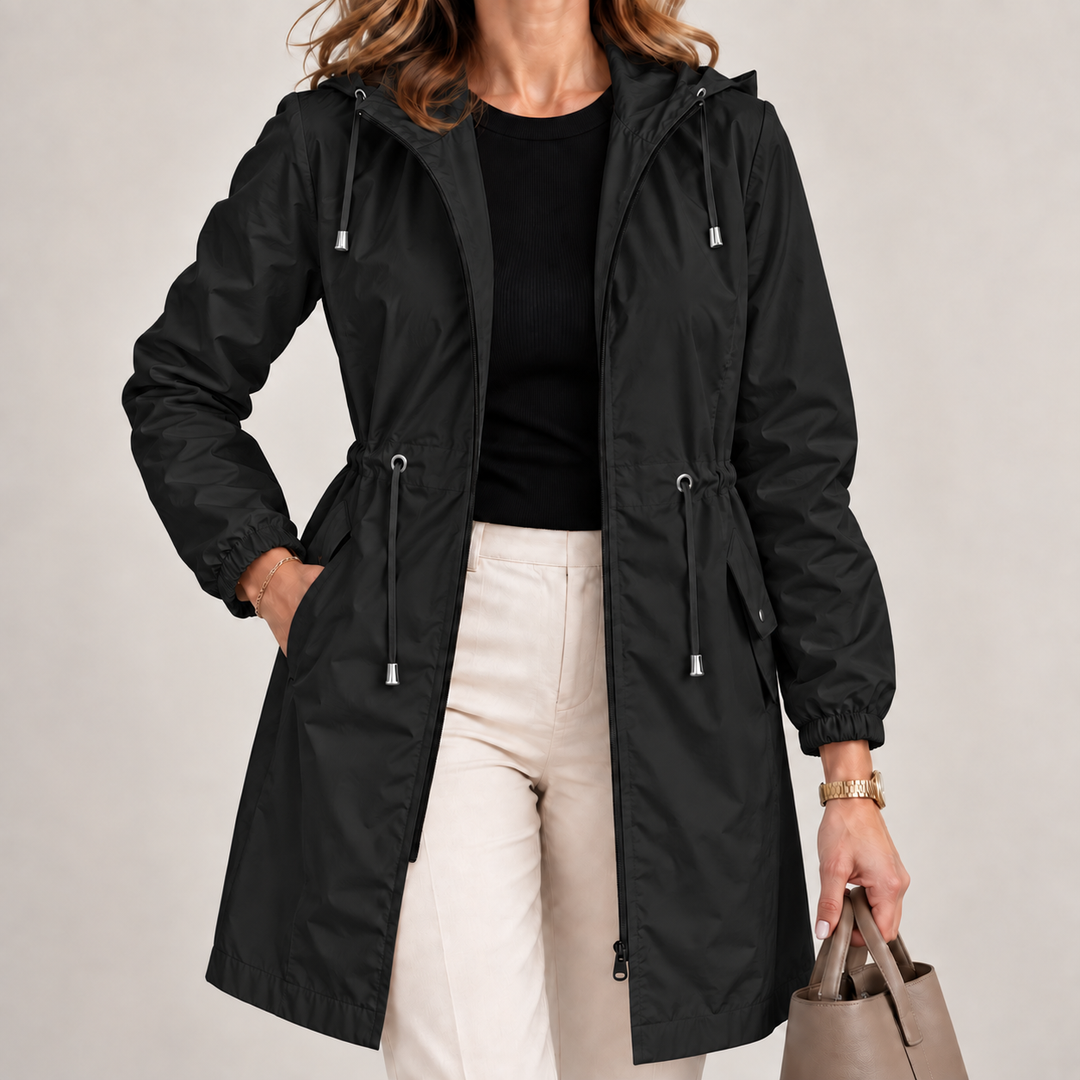 Jenevy - Leichte Wasserdichte Jacke Mit Kapuze