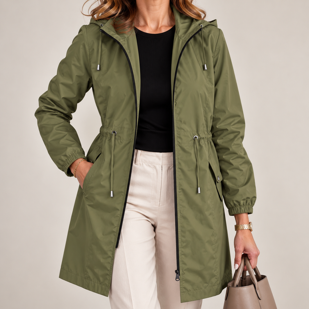 Jenevy - Leichte Wasserdichte Jacke Mit Kapuze