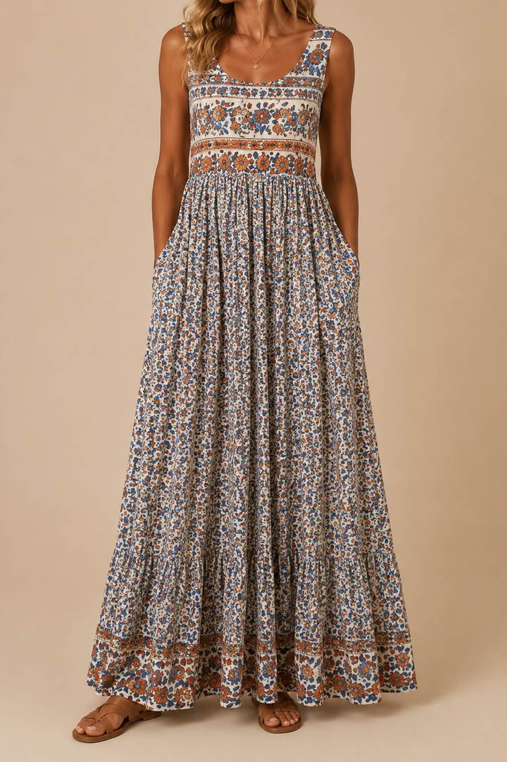 Raqual – Maxikleid mit Blumenmuster Und Taschen
