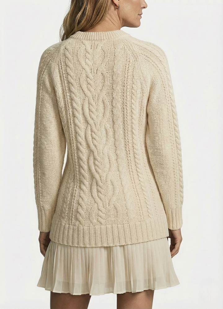 Dilin – Strickkleid Mit Zopfmuster