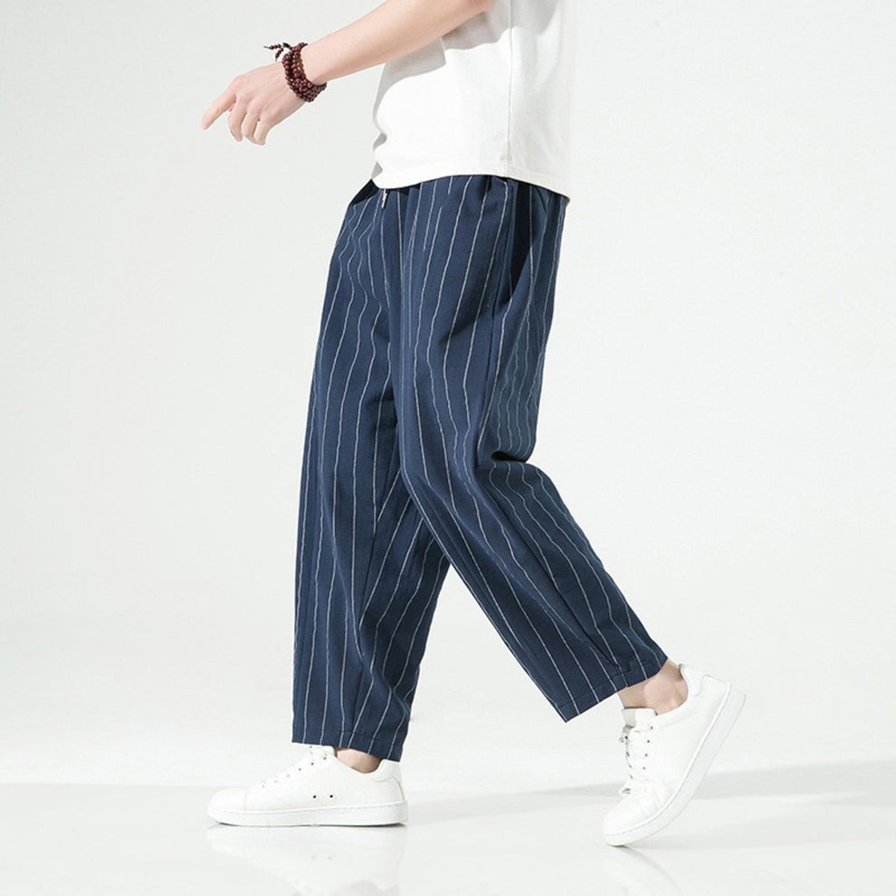 Milner - Gestreifte Hose in Lockerer Passform