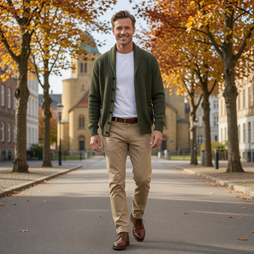 Yanis – Langärmelige Strickjacke Mit Knöpfen