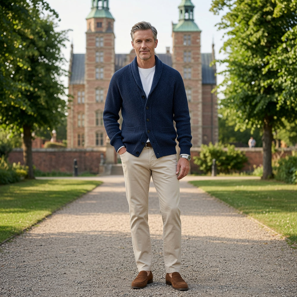 Yanis – Langärmelige Strickjacke Mit Knöpfen