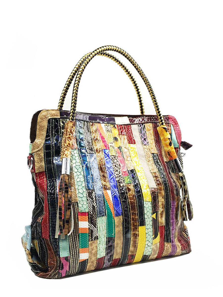 Mishahna - Modische Farbenfrohe Handtasche im Western Stil
