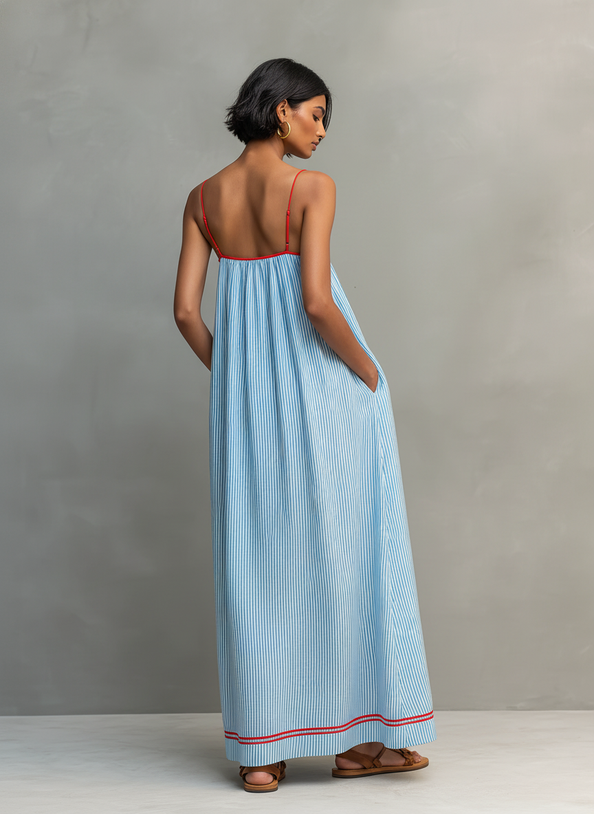 Aliyeva – Gestreiftes Maxikleid