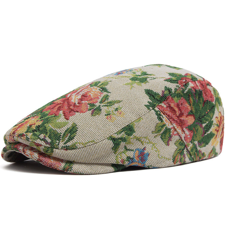 Sekou - Flache Mütze Mit Blumenmuster