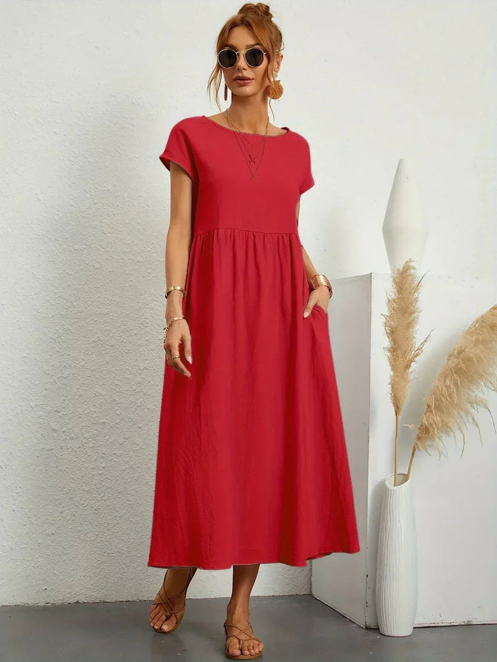 Neila – Oversized Maxikleid mit Tasche