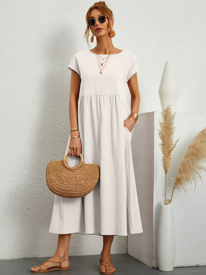 Neila – Oversized Maxikleid mit Tasche