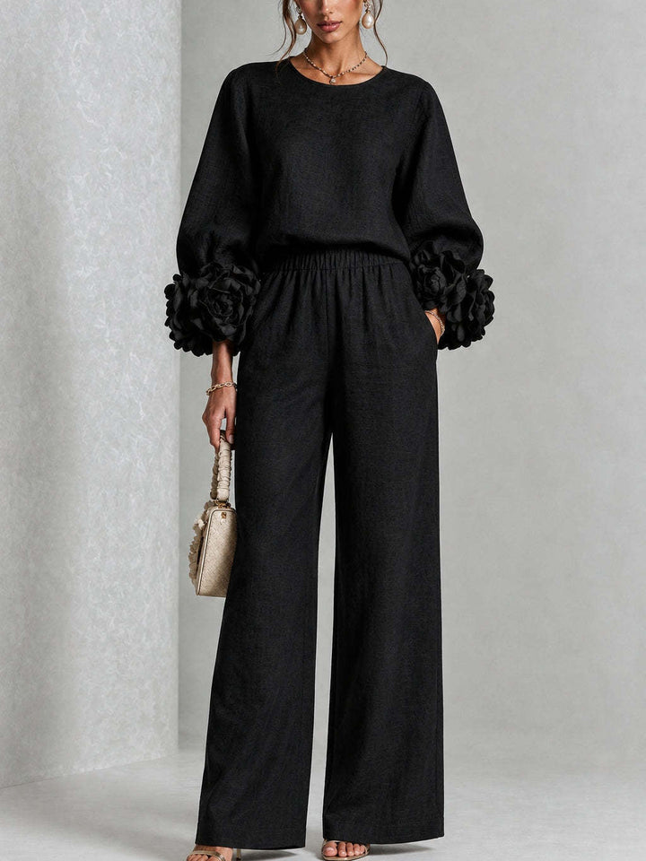 Ayser – Set aus Oberteil und Hose mit Blumenmuster an Den Ärmelbündchen