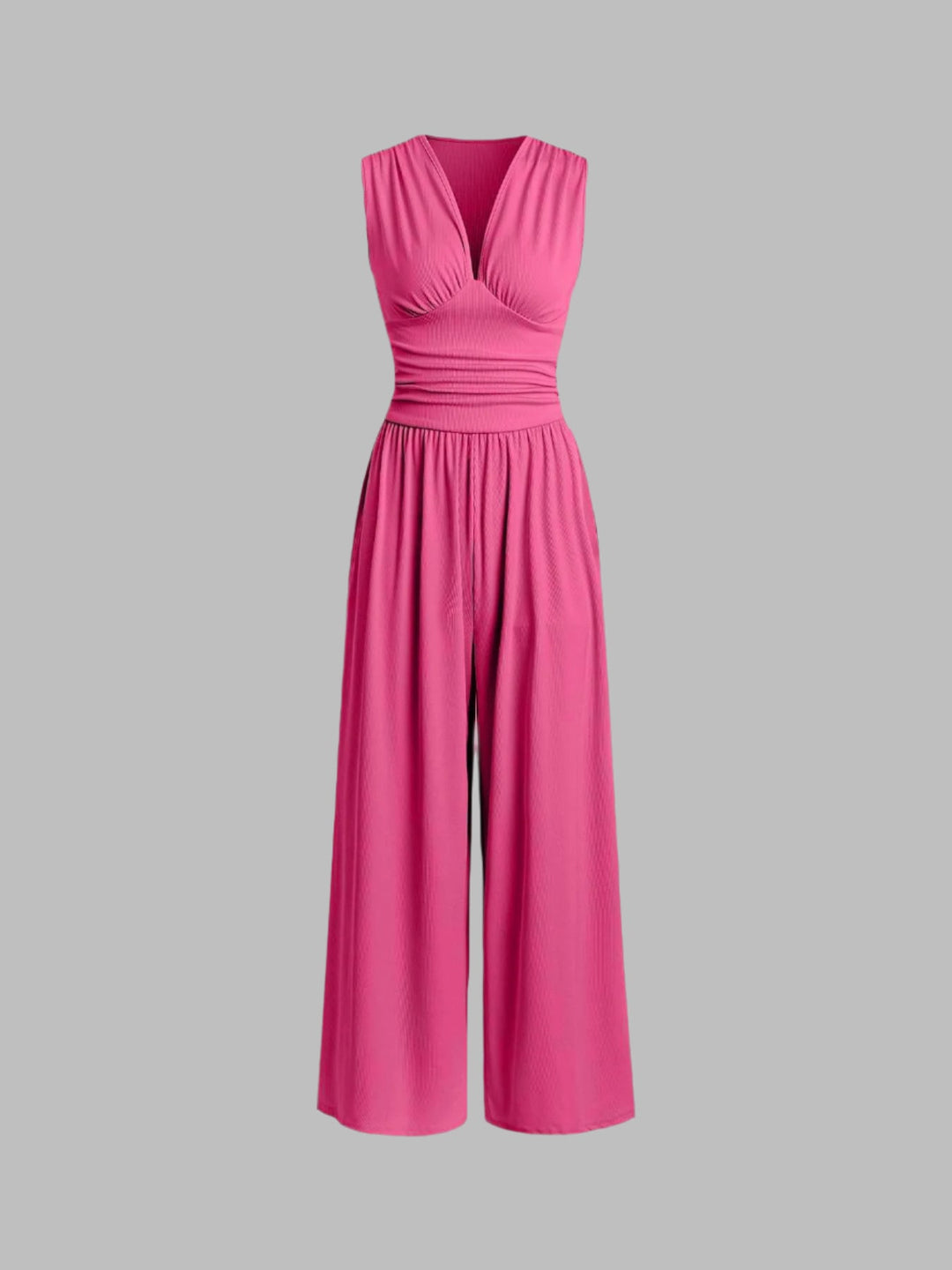 Donna - Schicker ärmelloser Jumpsuit Mit Weitem Hosenbein