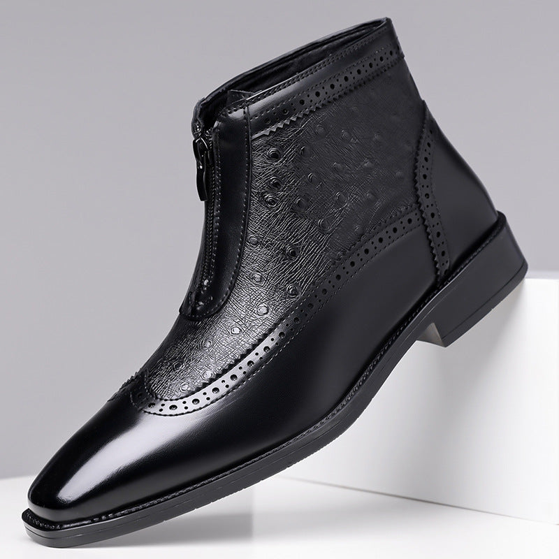 Butler – Lederstiefel Mit Reißverschluss