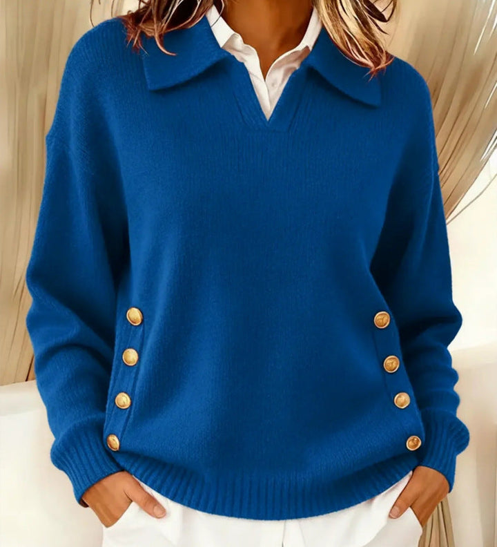 Telina – Langärmeliger Strickpullover Mit V-ausschnitt