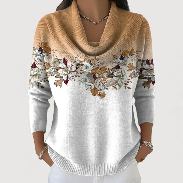 Sabatina - Pullover Mit Blumenmuster Und Weichem Kragen