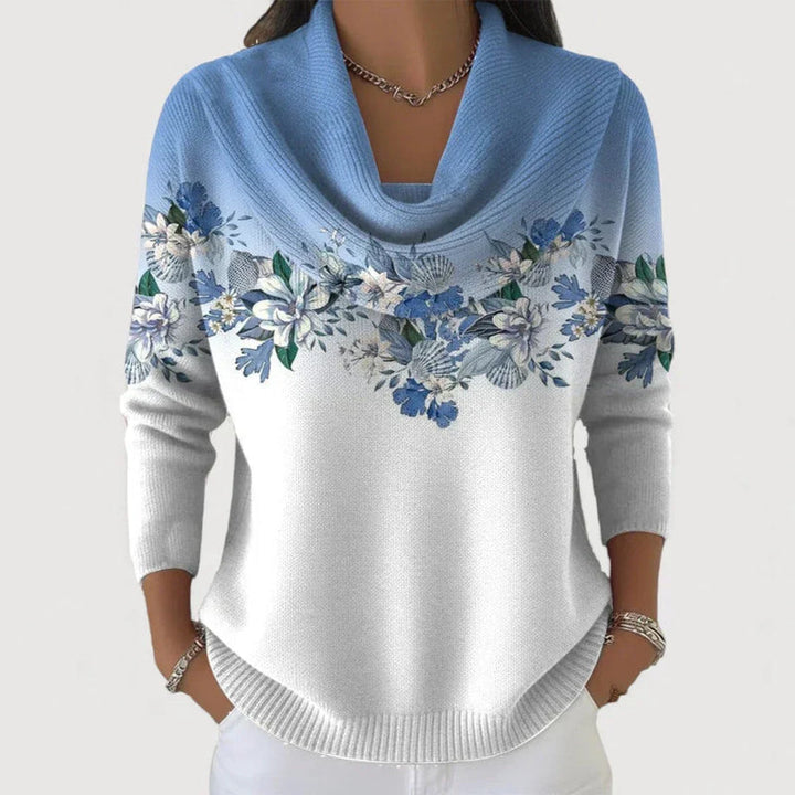 Sabatina - Pullover Mit Blumenmuster Und Weichem Kragen