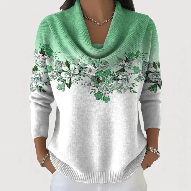 Sabatina - Pullover Mit Blumenmuster Und Weichem Kragen