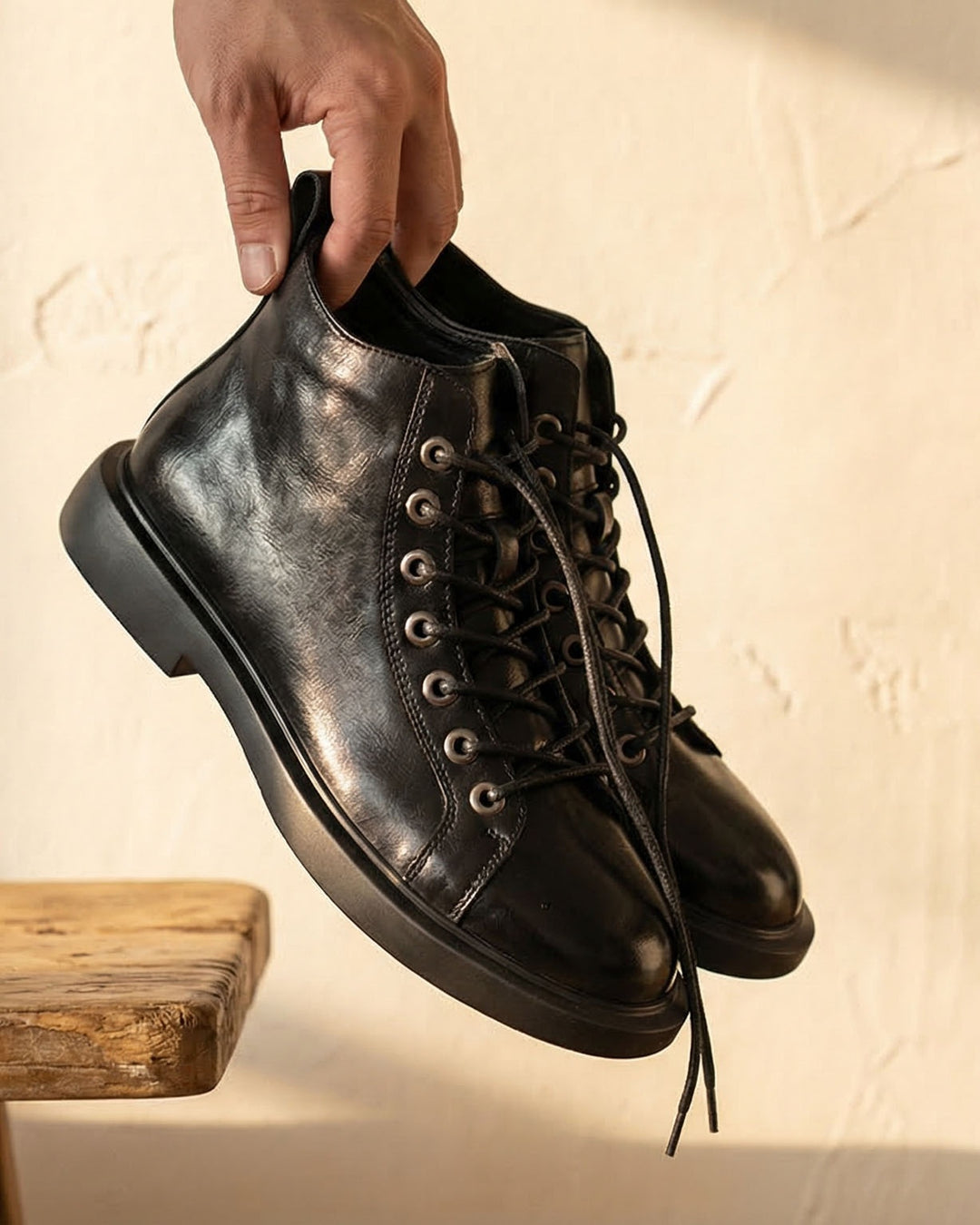 Kervens – Schnürstiefel Aus Leder