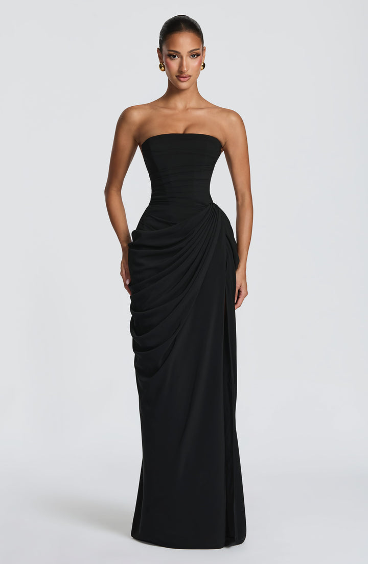 Narja – Trägerloses Maxikleid