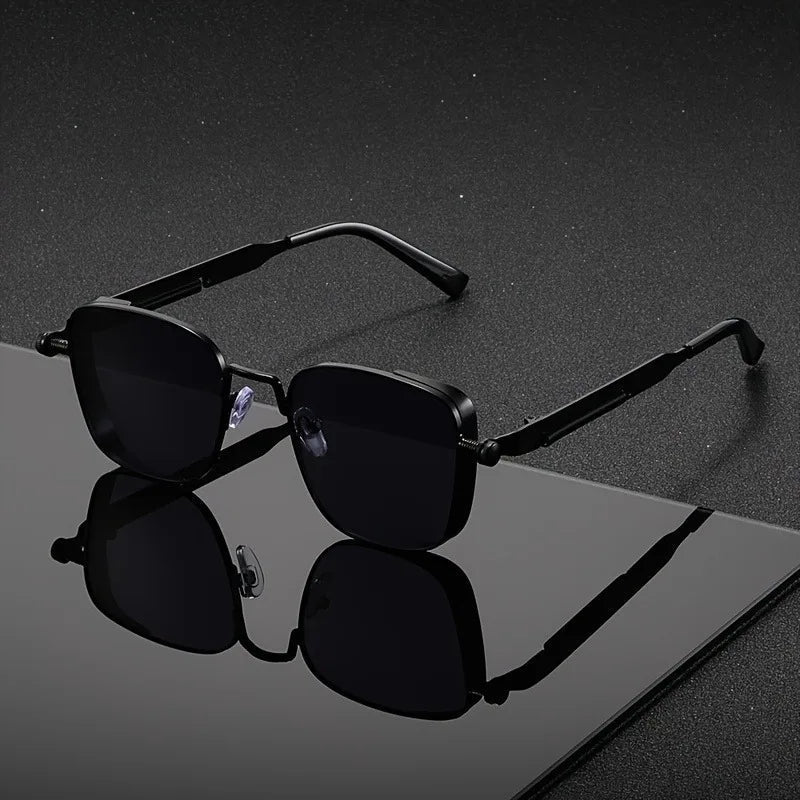 ModernGlare – Quadratische Sonnenbrille im Steampunk-Stil