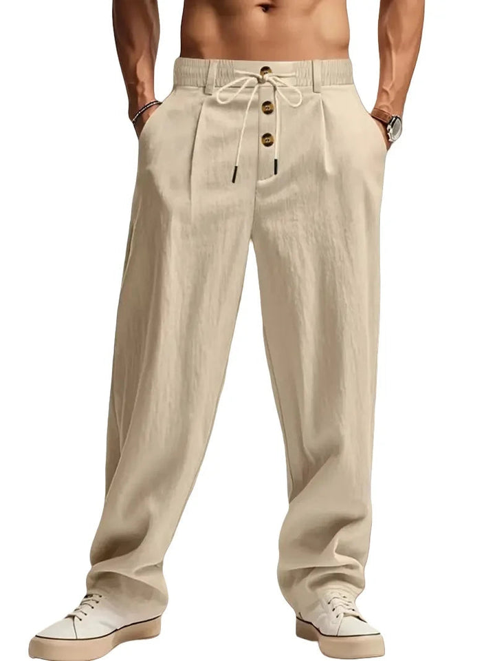Gencio - Lässige Leinen Hose