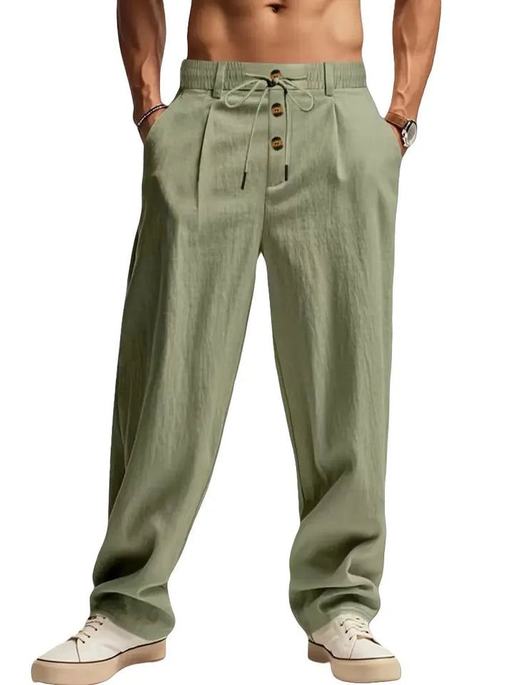Gencio - Lässige Leinen Hose