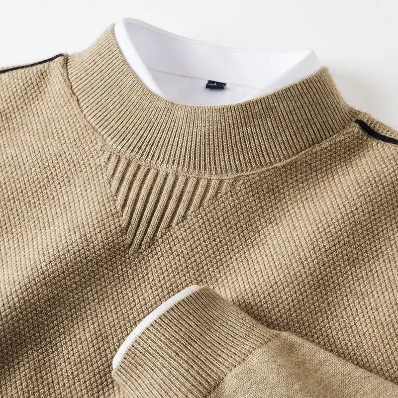 Jaison – Pullover mit strukturiertem Strick und Rundhalsausschnitt