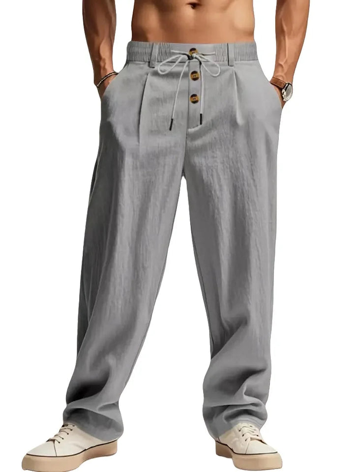 Gencio - Lässige Leinen Hose