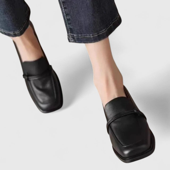 Esmer – Loafer mit Eckiger Zehenpartie Und Blockabsatz