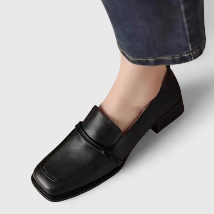 Esmer – Loafer mit Eckiger Zehenpartie Und Blockabsatz